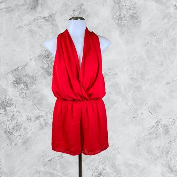 Superdown Emma Halter Romper - Bright Red - Picture 2 of 12
